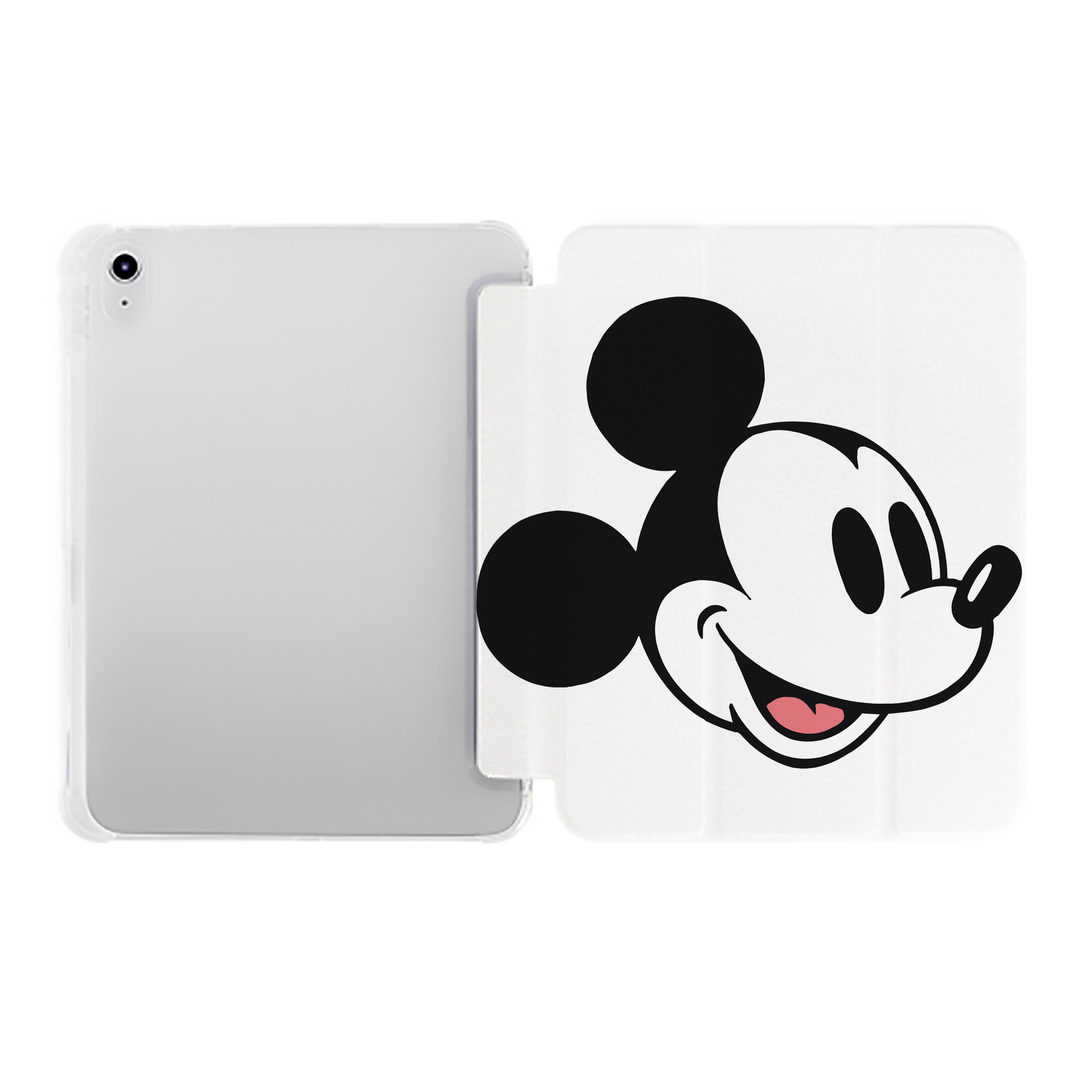 （画像用） ミッキーマウス Mickey Mouse IPad ケース ペン収納付き 三つ折りスタンド PUレザー×シリコン 対応機種9.5/10.5/10.9インチ